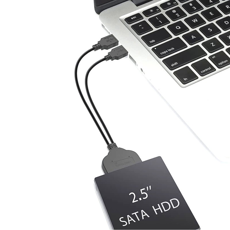 SATA to USB 2.0 Adapter Cable for 2.5" Hard Drive HDD Laptop Data Recovery Power gallery