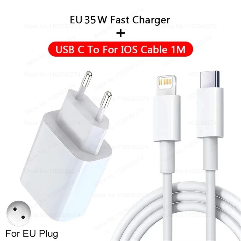 USB-C Fast Charger For iPhone 14 13 12 11 Pro Max XS XR 8 Type C Cable Kit