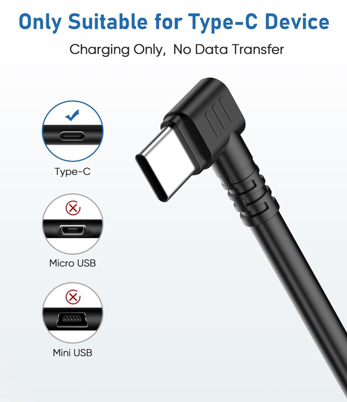 Dash Cam Power Cord, USB C to USB C Dashcam Charger Cable,Thicker Shielded gallery