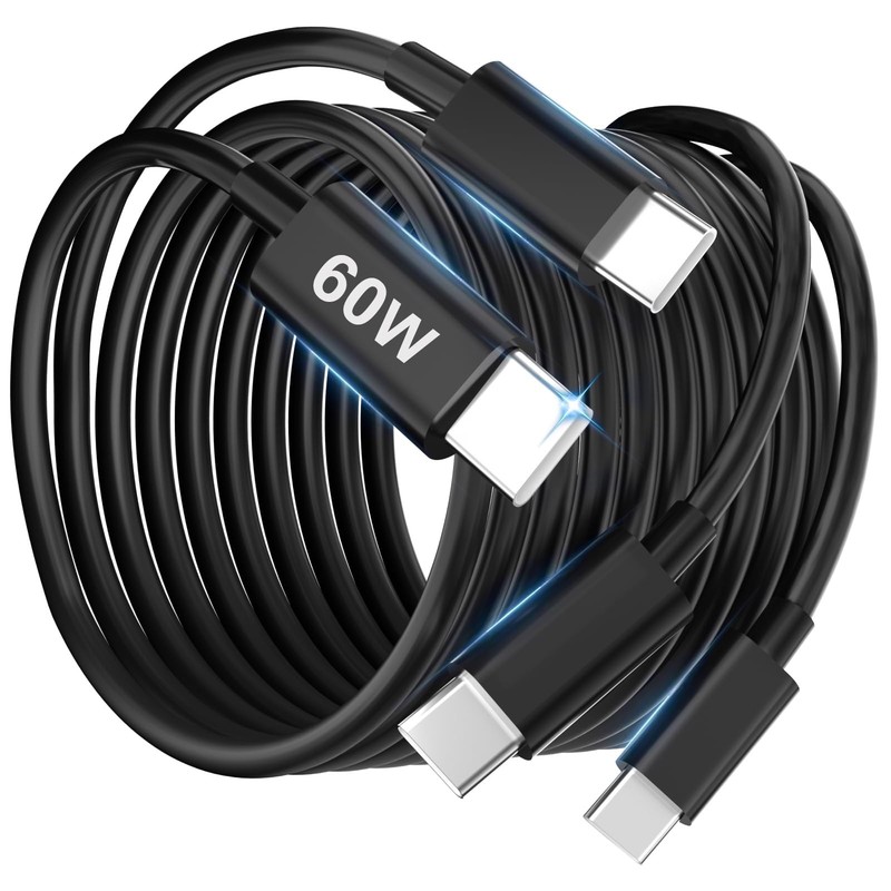 2 Pack 6ft USB C to Cable Set 60W Fast Charging Type C Phone Charger Cord
