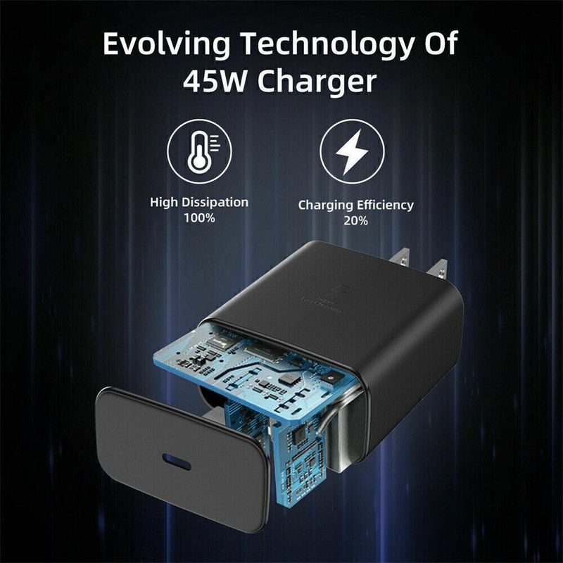 😍45W Type USB C Fast Wall Charger+Cable For Samsung Galaxy S22 S21 S20 gallery