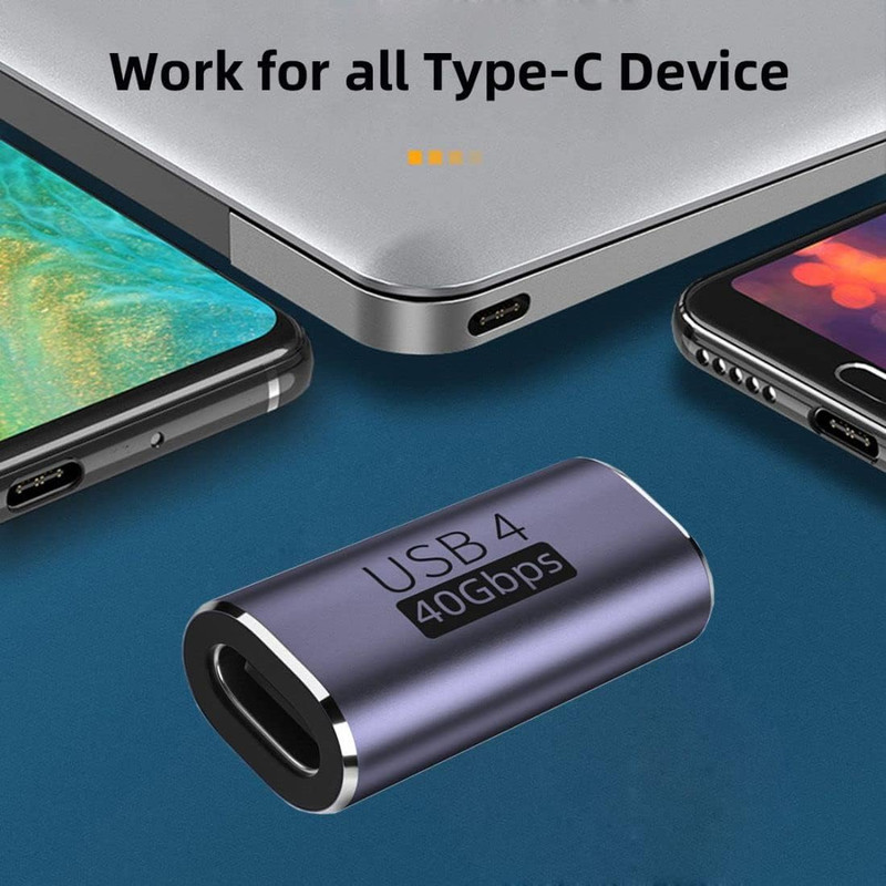 USB 4 Type C Female to Female Adapter Coupler 240W 40Gbps 8K for Thunderbolt Lot gallery