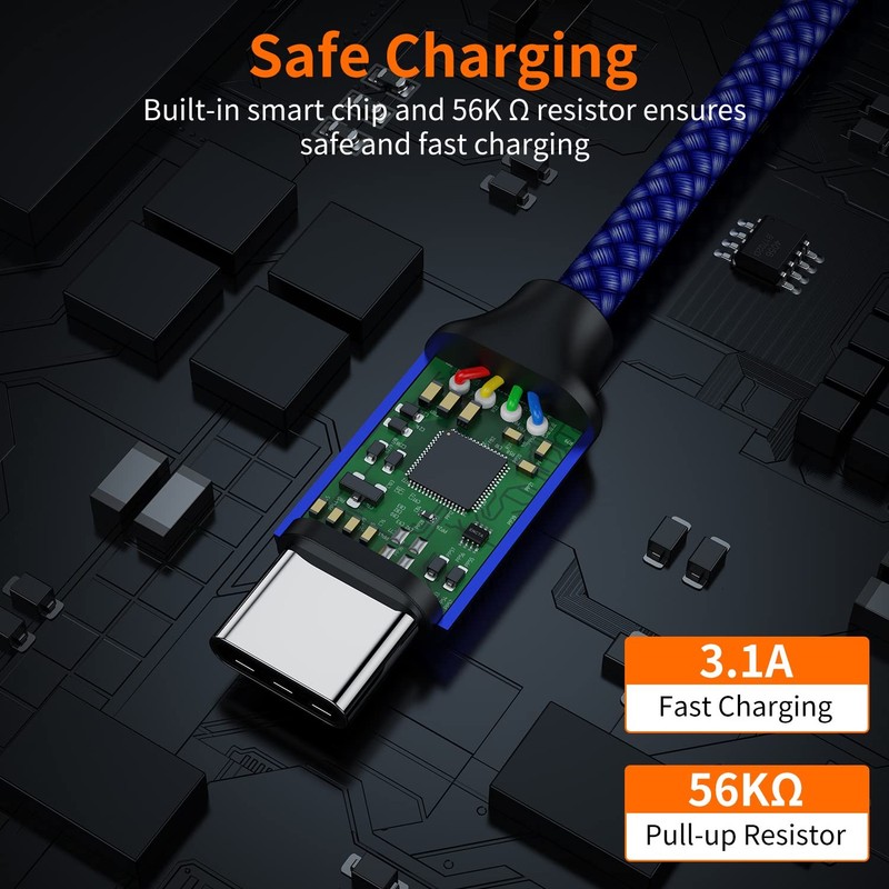 USB Cable (6.6ft 2-Pack), USB-A to USB 3A Fast Charging Cord with iPhone 15 1... gallery