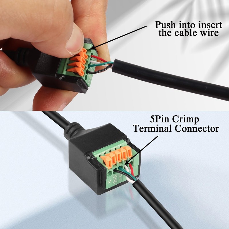 30cm/11.8in Micro USB Male 5Pin Spring Crimp Terminal Solderless Adapter gallery
