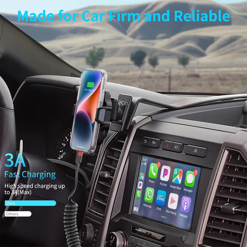 Coiled USB C Cable for Car, 2 Pack Type C Coiled Cable Fast Charging,USB to USBC gallery