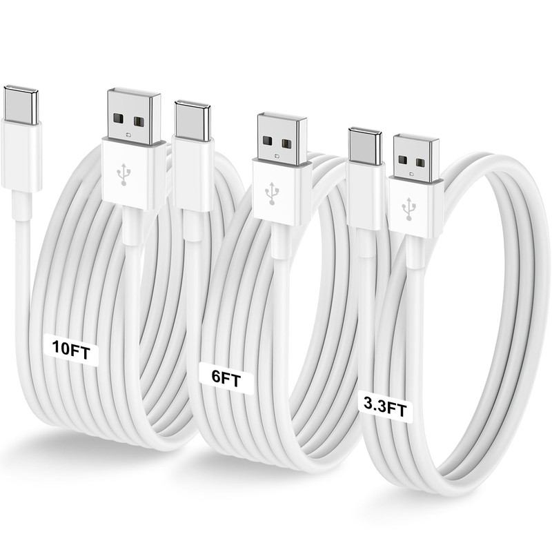 3-Pack [10FT+6FT+3.3FT] USB A to USB Cable Car Carplay Cable for iPhone 17 16...