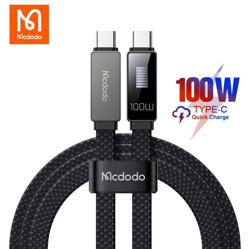 Mcdodo LED Display 100W USB C to Type C Cable For Xiaomi Huawei Samsung Macbook