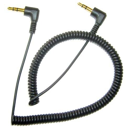 Black Coiled Aux Cable Car Stereo Wire Audio Speaker Cord 3.5mm for Smartphones