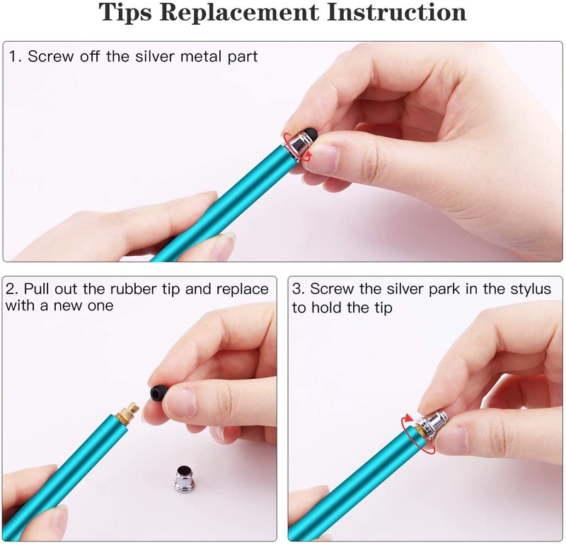 For Samsung Galaxy Tab A7/A8/A9/PLUS Touch Screen Pen Stylus Fiber Tip Aluminum gallery