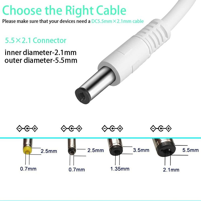 3-Pack 4ft USB 2.0 A Type Male to DC 5.5 x 2.1mm DC 5V Power Plug Connector C... gallery
