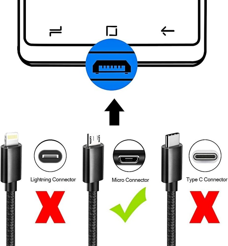 3X Braided Android V9 Fast Charging Data SYNC Charger Cable Cord 3/6/10FT LONG gallery