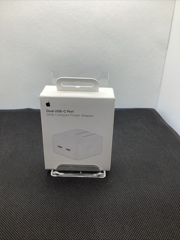 Genuine Apple 35W Dual USB-C Port Compact Power Adapter Open Box
