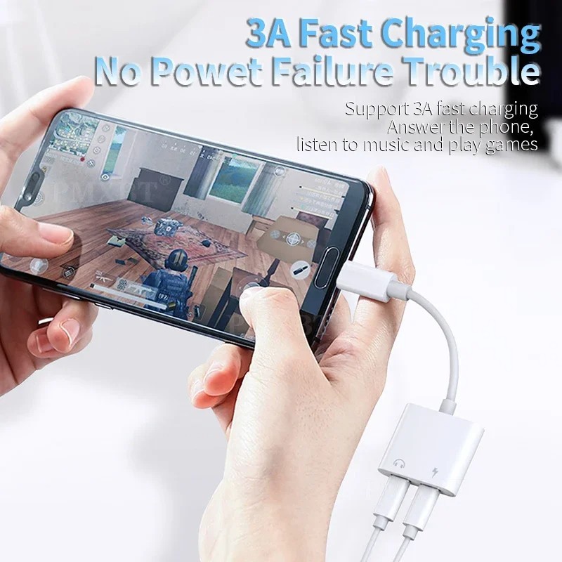 USB Type C to 3.5mm Aux Audio Jack Adapter 2-in-1 Charging Cable Cord Splitter gallery