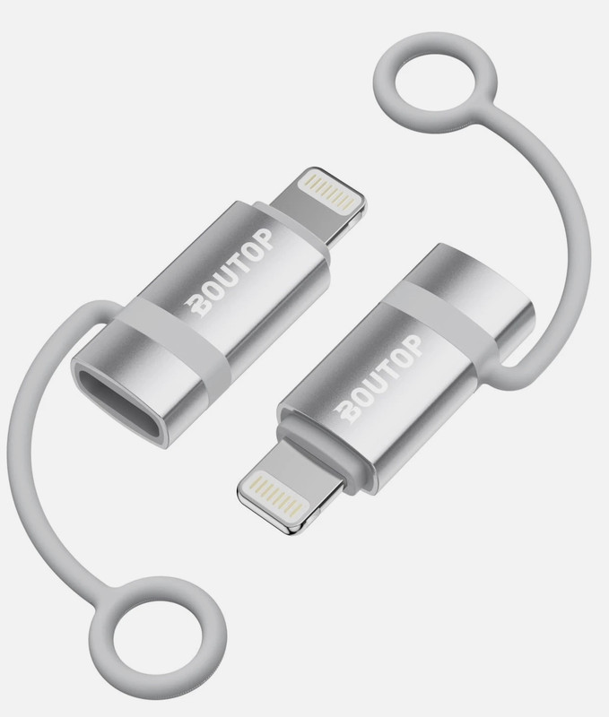 BOUTOP Model C32 [MFi Certified] 36W USB C to Lightning Adapter, 4 EACH, Silver