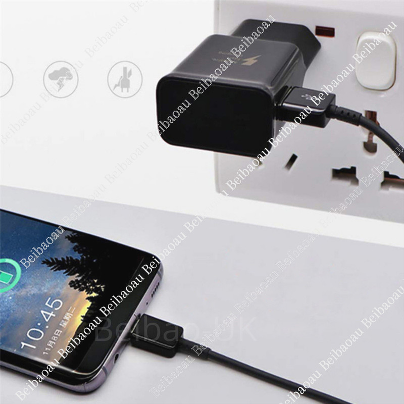 For Samsung Galaxy Android Fast Wall Charger Adapter with Type-C Data Cable Lot gallery