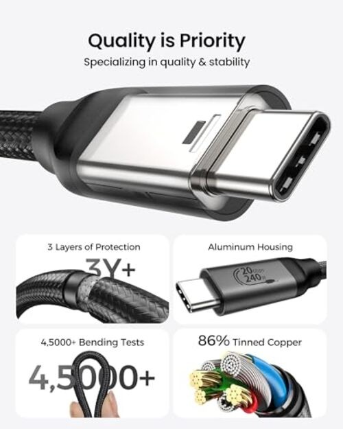 USB C Monitor Display Cable 3.3FT 4K@144Hz/60Hz, 8K USB C 3.2 Gen 2x2 3.3 Feet gallery