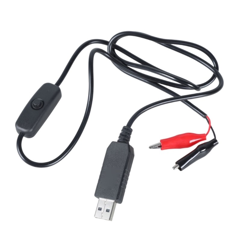 100cm USB 5V Male Test Wire 3V Clip Cable Cord with Switching Button gallery