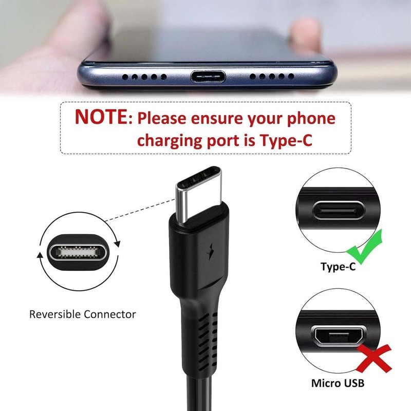 USB Cable Usb-C Type-C Reload Earphones Smartphone Power Bank Phone 7 7/8in gallery