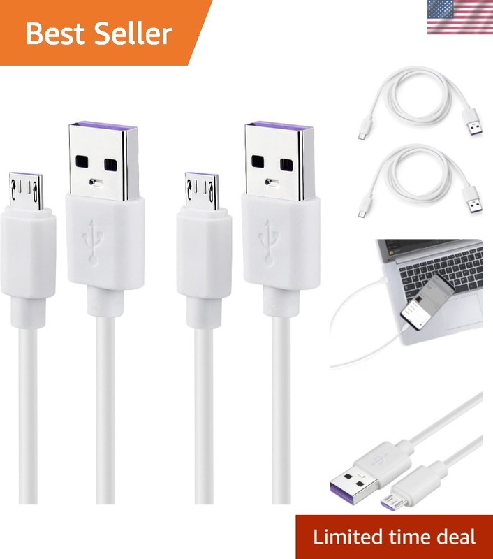 Convenient 3ft USB to Micro USB Cable Bundle - Fast Charging, Compatible Devices
