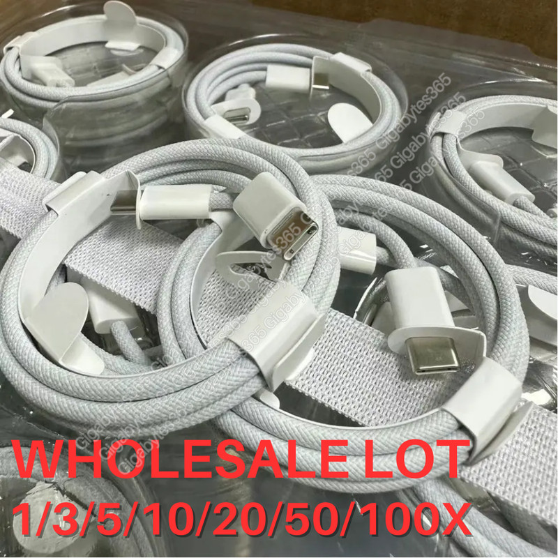 For iPhone 15 16 17 Pro Samsung 60W USB-C Cable PD Fast Charger Type-C Cord Lot