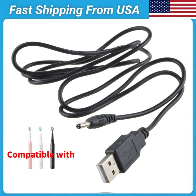 USB Charger Cable for Fairywill/Bitvae D2/R1/R2/S2 , 7AM2M AM105/AM110 Sonic