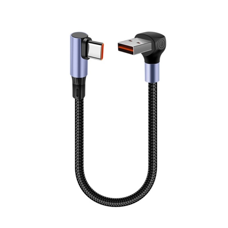 15/25/50cm Short 66W USB USB to Type C Cable 90 Degree Elbow USB To Type C Cable gallery
