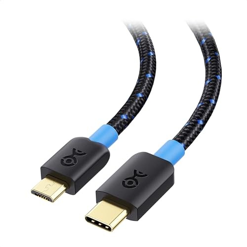 Braided USB C to Micro USB Cable - 3.3ft, [3A/15W Charging, 480Mbps 3.3 Feet gallery