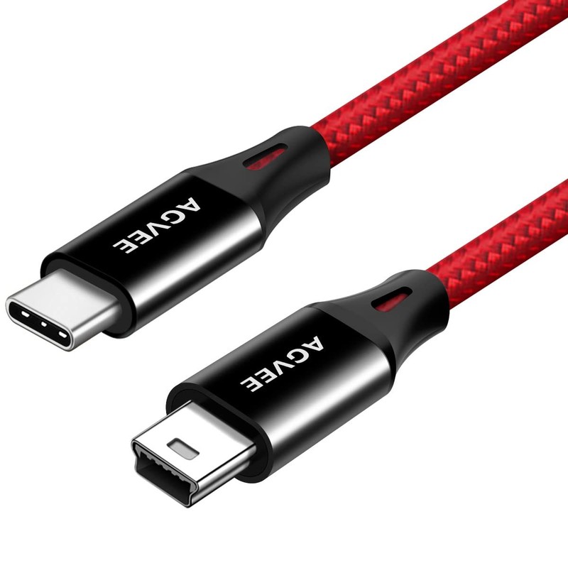 2 Pack 3.3ft USB C to Mini USB 5 Pin Braided Data Charger OTG Cable gallery