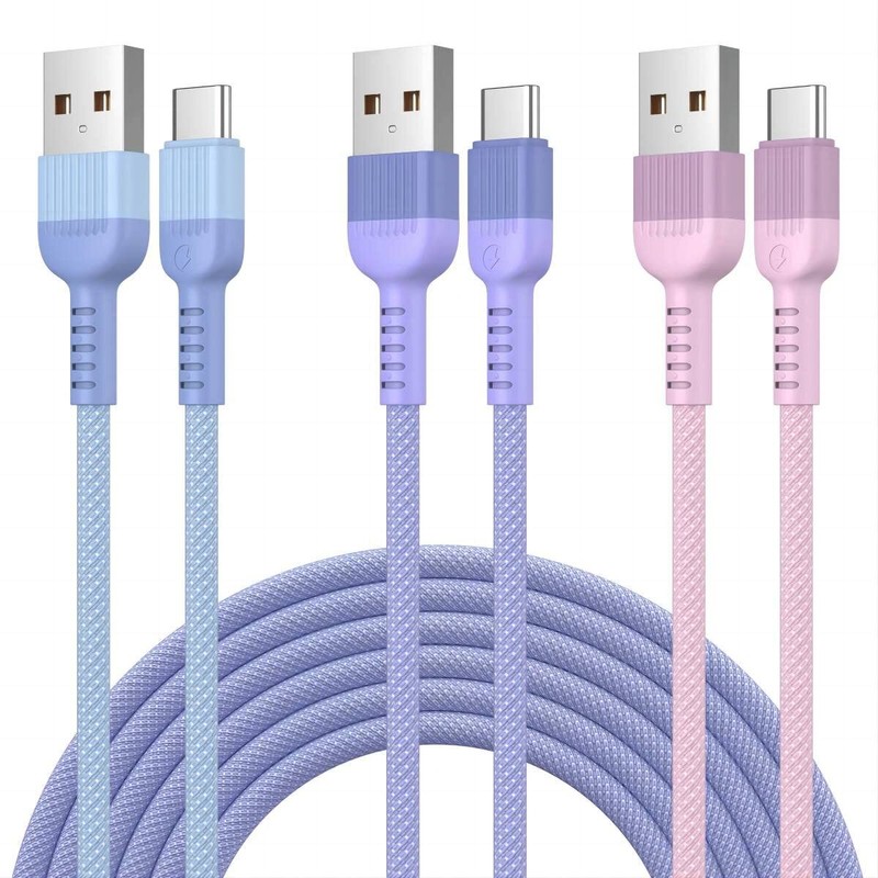 3Pack USB Type C Cable for Women Fast Charging Cable,Charging Cable 6A 66W 6.6ft
