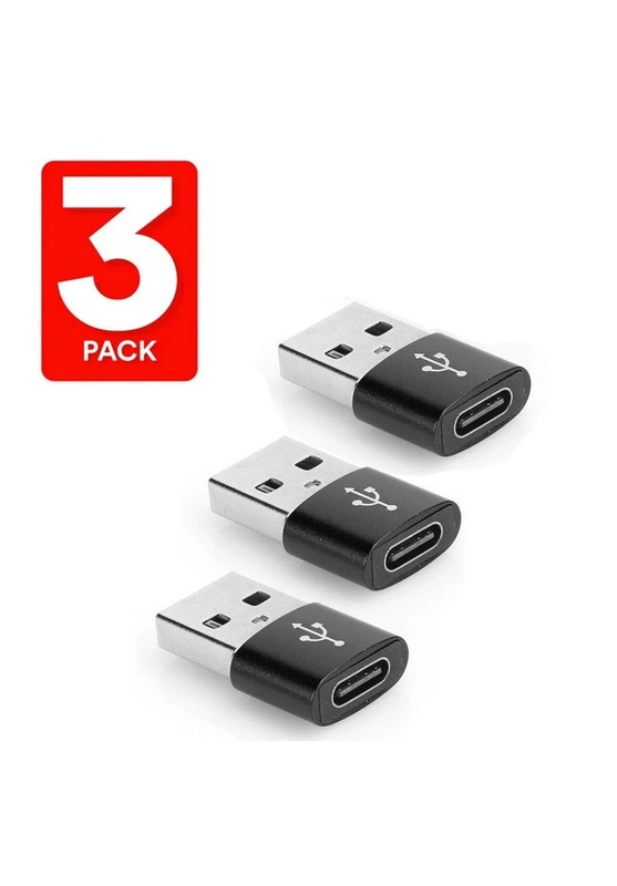 3 PACK USB C 3.1 Type C Female to USB 3.0 Type A Male Port Converter Adapter