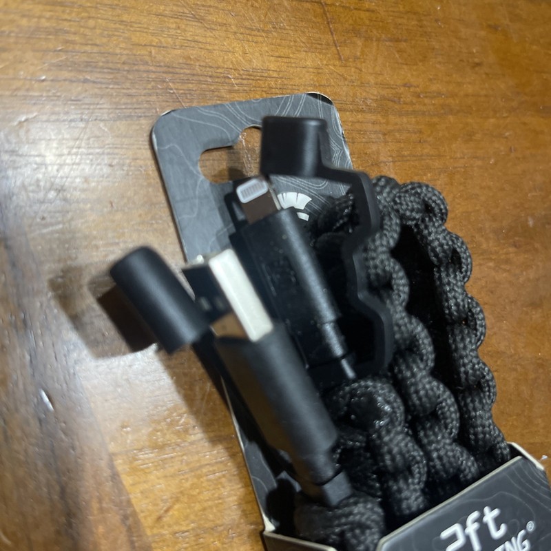 Scipio STPARAMFI Apple Compatible Paracord Cable Tactical Charging Cable 2ft gallery