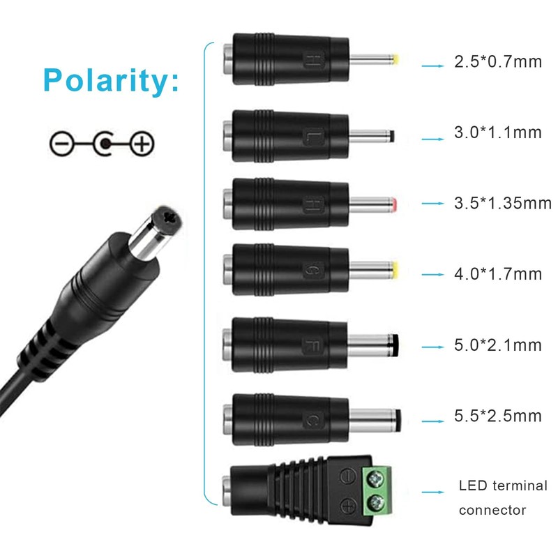 Universal USB C to DC Adapter, Barrel PD Trigger Cable, USB-C to DC 5V 9V 12V... gallery