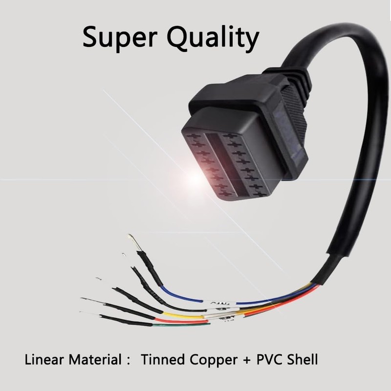 OBD1 12 Pins to OBD2 16 Pins Scanner Diagnostic Tool Adapter, OBD II Car Diagnos gallery