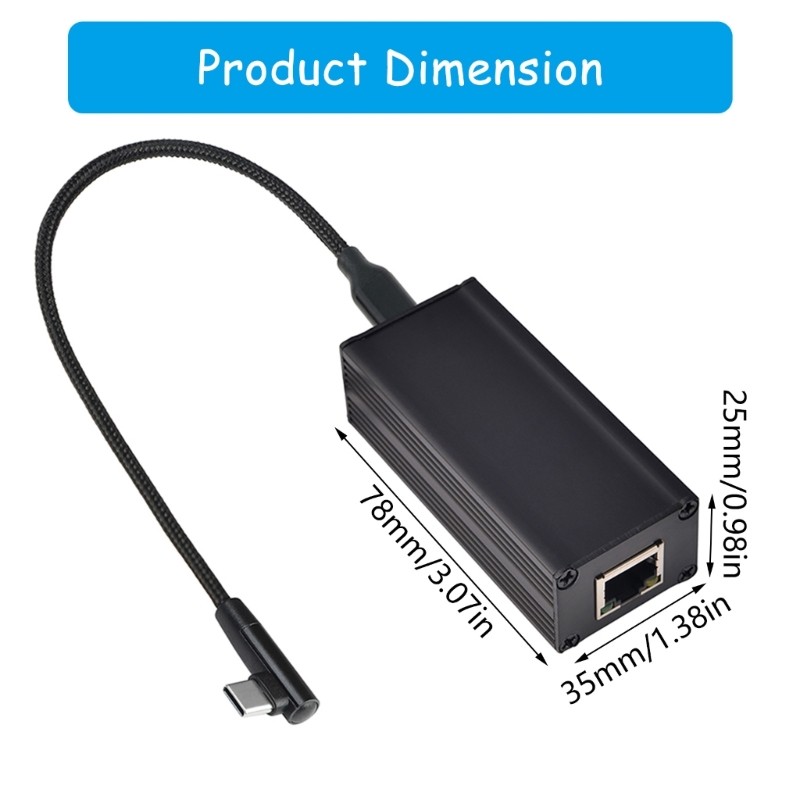 10/100Mbps PoE to USB C Driver Converter PoE to Type C Power Output Ethernet gallery