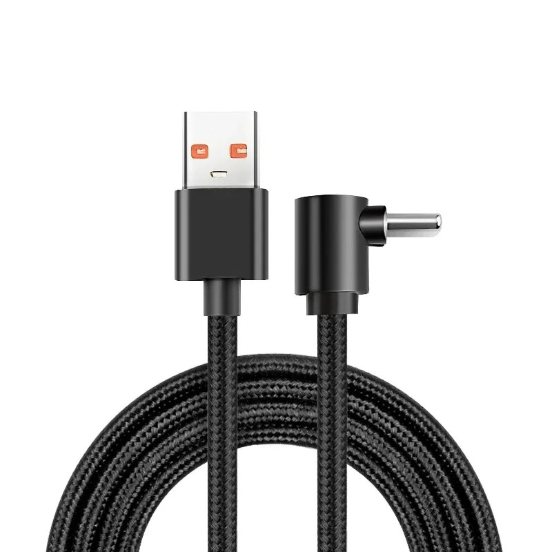 90 Degree Elbow Nylon Braid Data Cable Quick Charging USB To Type-C Cord For iPh