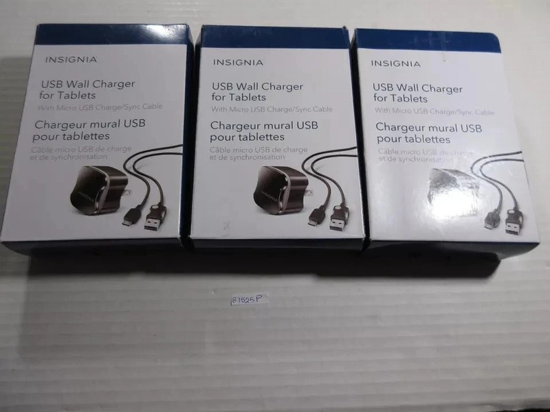 Lot of 3 Insignia Micro USB Wall Charger NS-AC1U2MK