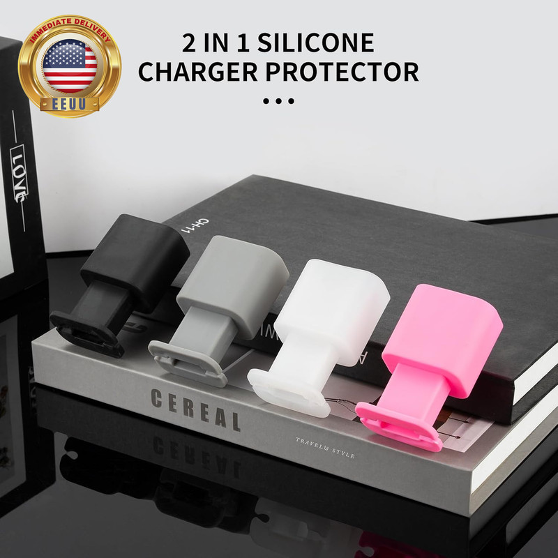 4 Packs USB Data of Silicone Charger Protector, Compatible with 18W and 20W Sili gallery