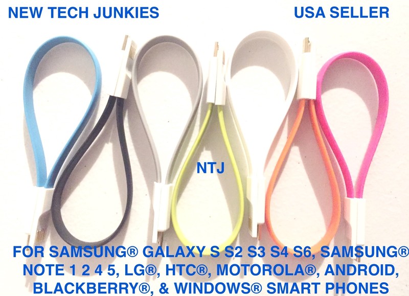 MAGNETIC Magnet CHARGER 8" flat MICRO USB data Cable for SAMSUNG GALAXY S4 S6 S7 gallery