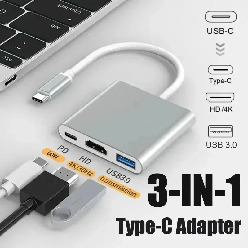 USB Type C to HDMI HDTV TV Cable Adapter Converter Hub for Macbook Android Phone