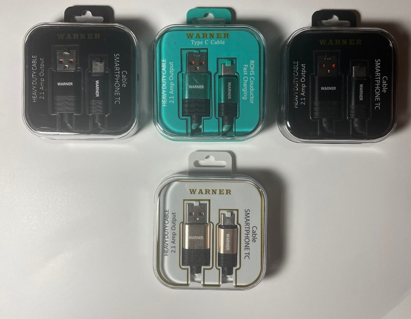 Warner Deluxe Royal Heavy Duty Type A to Type C Cable Iphone, Samsung Smartphone