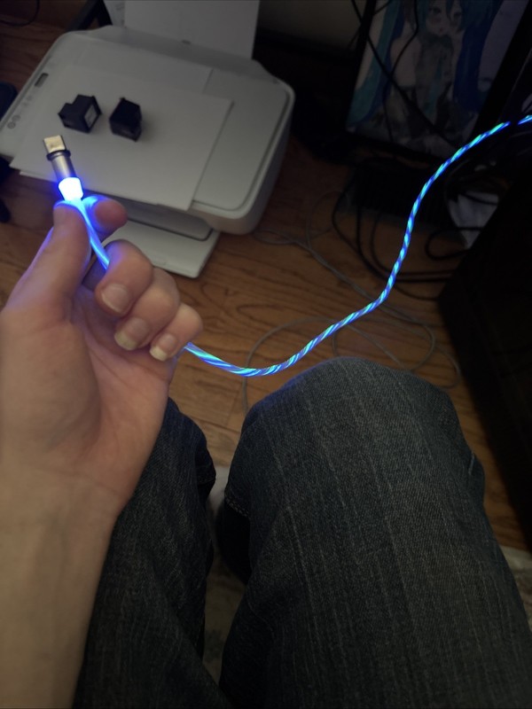 USB RGB Cable For Lighting Colorful Cable DOES NOT CONNECT DEVICES/CHARGE