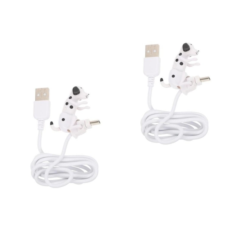 2pcs Charging Cables Funny Dog Type-c Charging Adapter Durable Line Phone Line