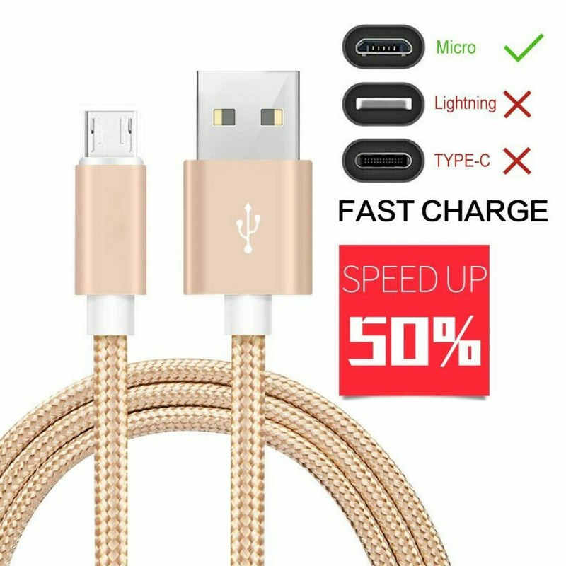 Micro USB Fast Charger Data Sync Cable Braided Cord For Samsung Android 3 6 10FT gallery