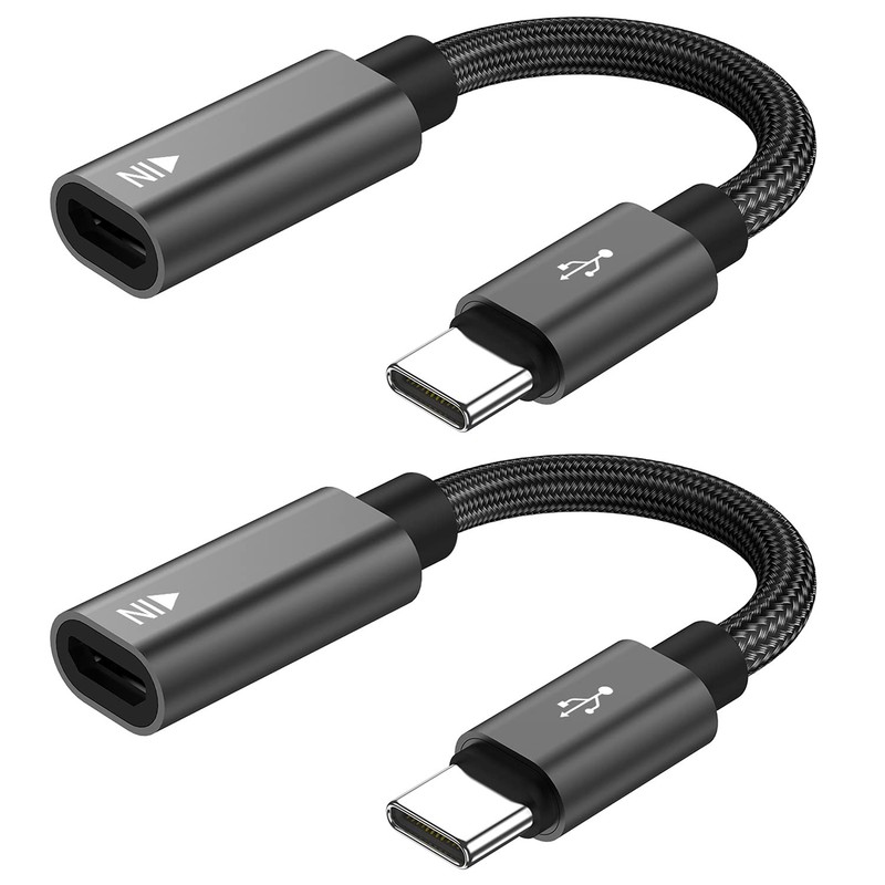 Micro USB to USB C Adapter,(2-Pack) Micro USB Female to USB Type C Male Conve…