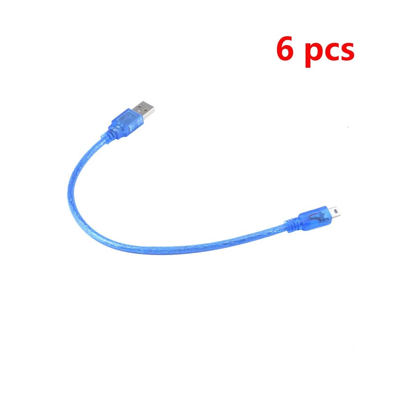 1-Feet Mini USB 2.0 Cable A-Male to Mini-B 30cm Length Pack of 6 gallery