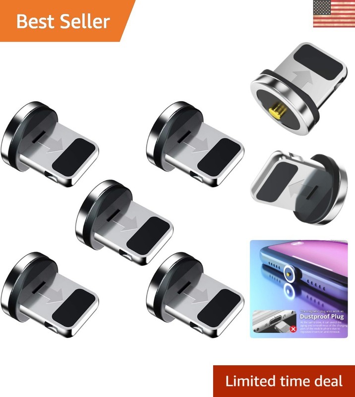 Dust-Proof USB Type-C Magnetic Connectors – 5-Pack for Effortless Charging
