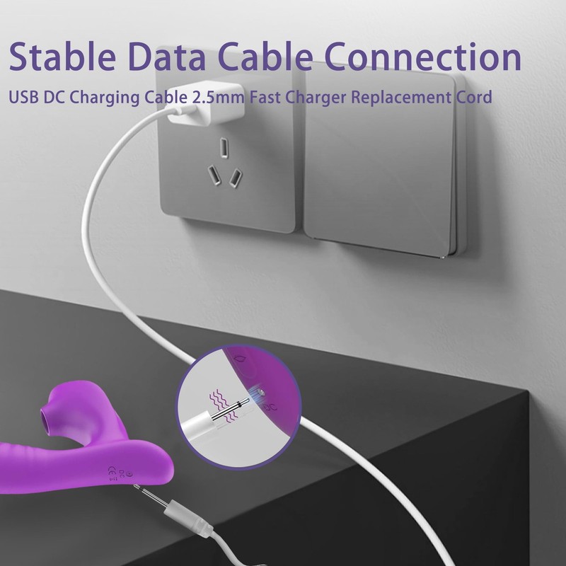 2 PCS Vibrator Charger DC Charging Cable Magnetic USB & 2.5mm Charger Set for... gallery