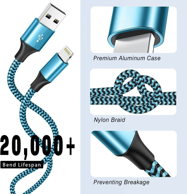 for iPhone Charger 3 Pack 6FT USB Lightning Cable MFi Certified Fast Charging Ny gallery