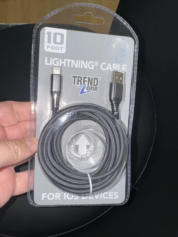 Trend Zone 10 Ft Fast Charge USB Cable For iPhone, iPad, iPod And iPad Air NWT gallery