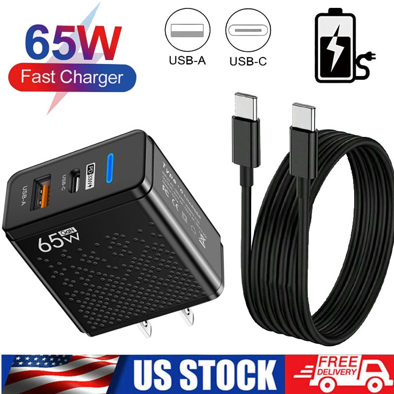 65W Fast Charging USB Type C Wall Charger For iPhone Samsung Google Motorola gallery